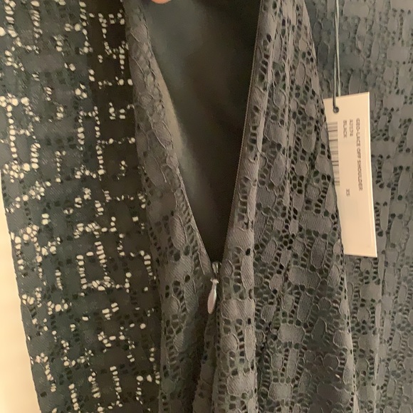 NWT Geo-Lace Off the Shoulder Black Dress - Picture 8 of 8